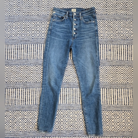 Citizens of Humanity Olivia High Rise Slim Ankle Button Fly Jeans size 26 - Picture 5 of 16